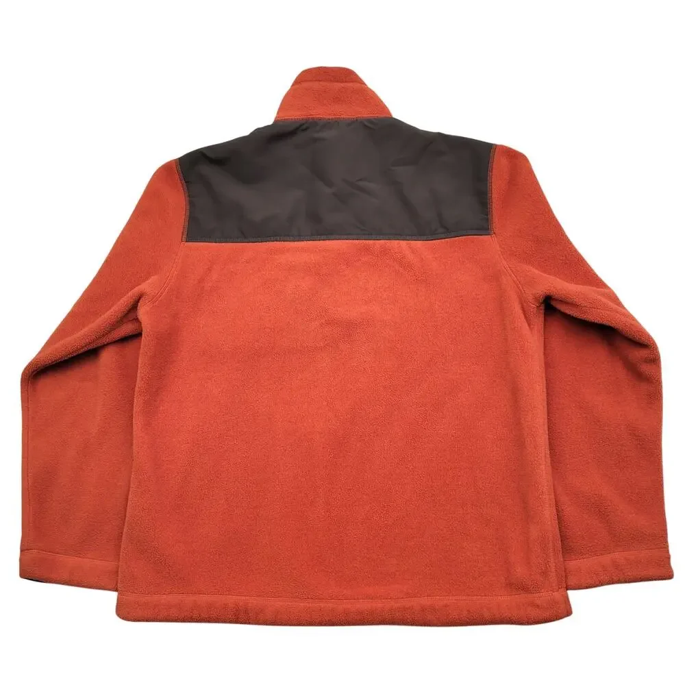 J. Crew 1/2 Zip Polartec Fleece Pullover Jacket Medium Rust Orange Vintage